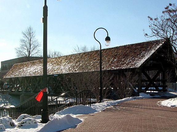 Riverwalk Winter Bridge