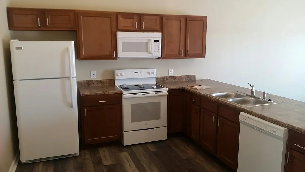 Kitchen Unit C Stove, Fridge, Microwave, Dishwasher, and sink disposal. - 501 S Osteopathy Ave #C