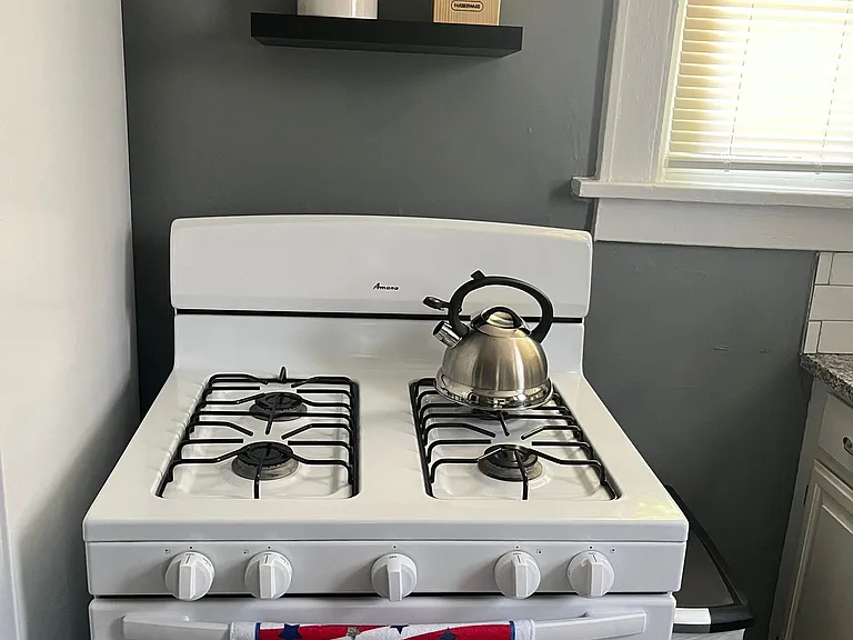 Stove with microwave