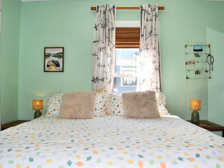 Second largest bedroom is off the living room at the front of the house