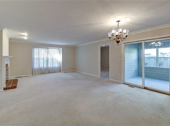Spacious  LR/DR combo with view to the Sun Room