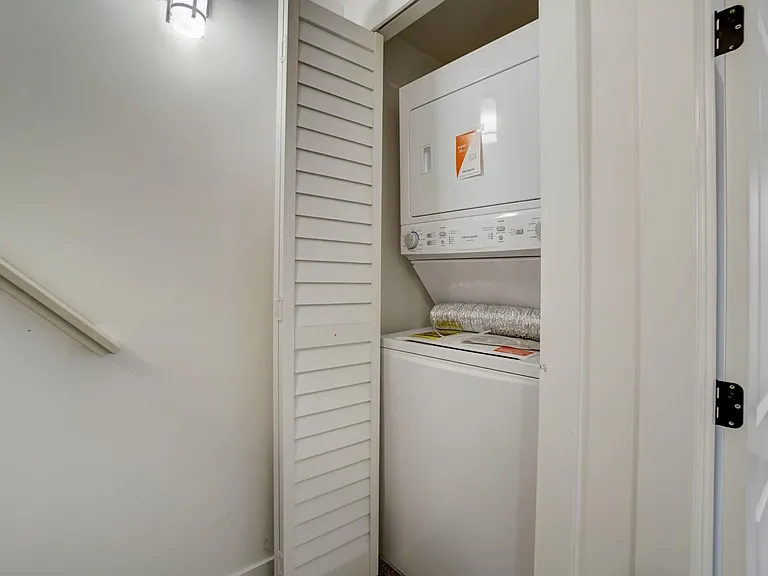 full size washer & dryer on bedroom level