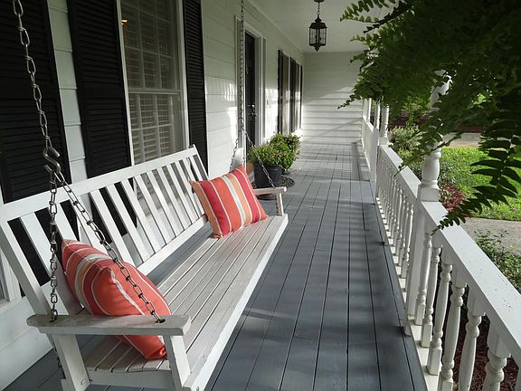 Front porch with swing