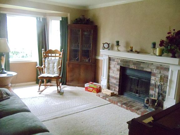 Fireplace in the living room.