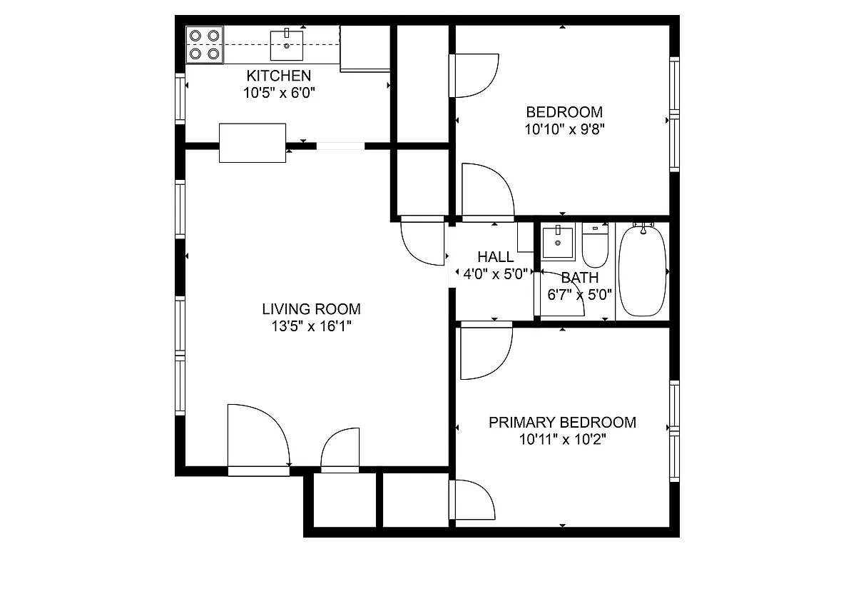 Floor plan Arlington Green 2 bedroom