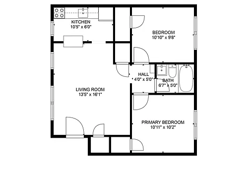 Floor plan Arlington Green 2 bedroom