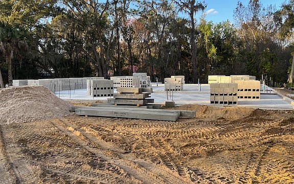Slab poured block delivered
