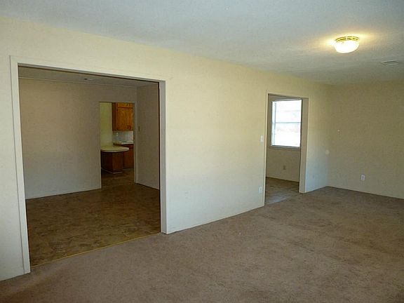 View of the family room from the front door entry.