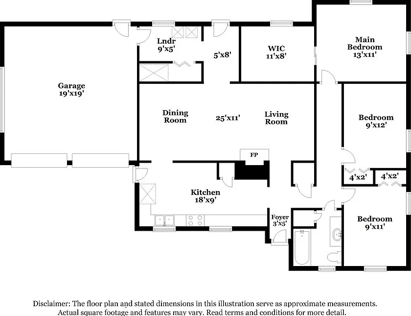 3 bed, 1.0 bath, 1336 sqft, $1,785 — Photo 2