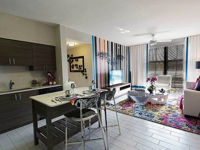 Open floorplans with modern finishes