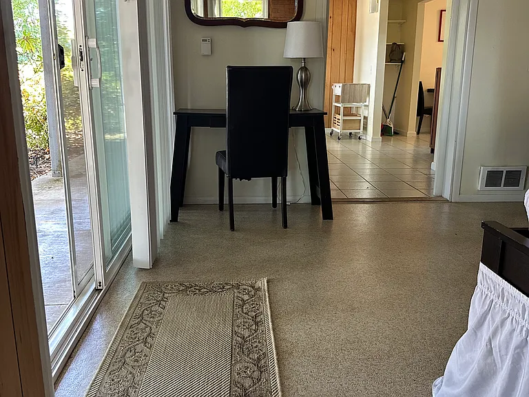desk in the bedroom