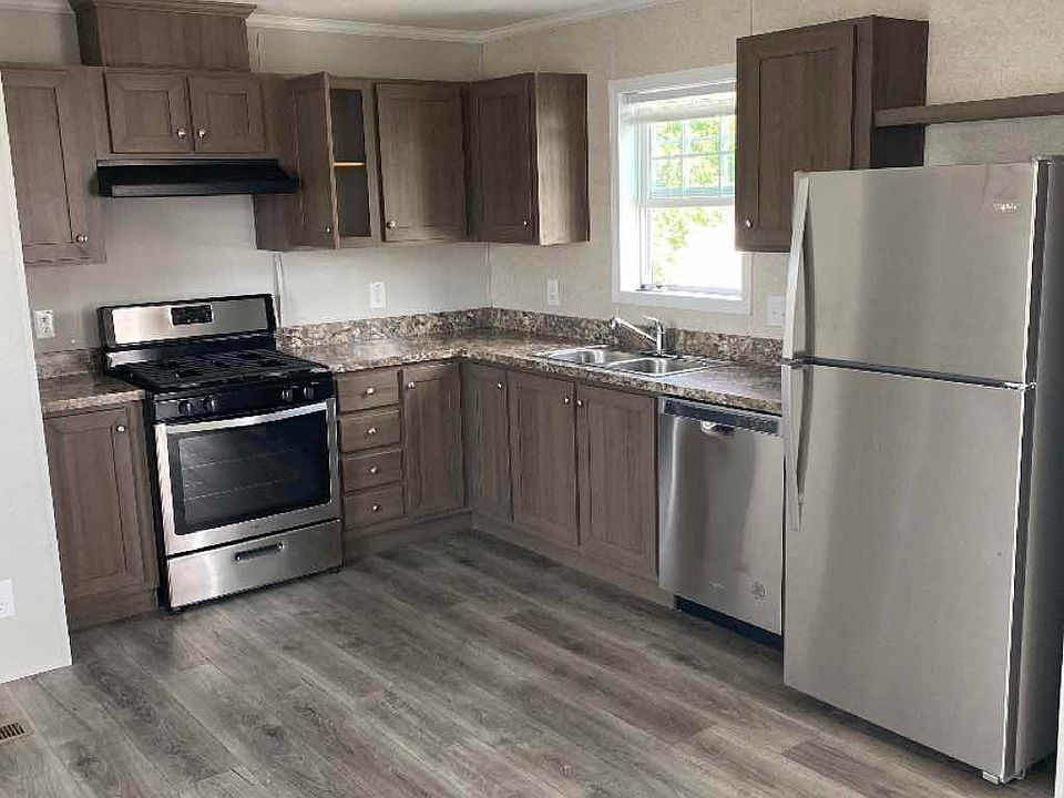 Kitchen with stainless steel appliances