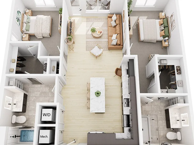 2 Bedroom 2 Bedroom