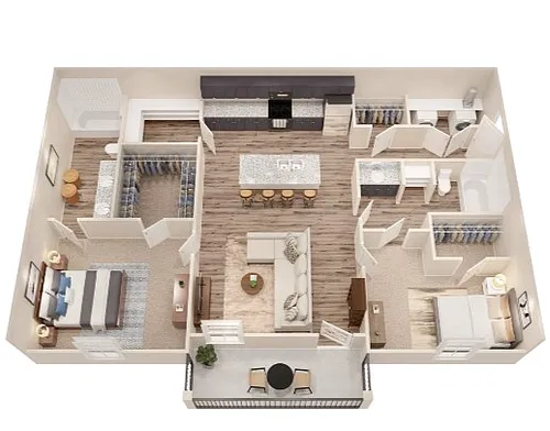 Floor plan 2 x 2 Aria B3vr