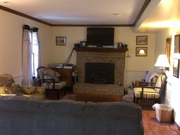 Family Room with Wood Stove
