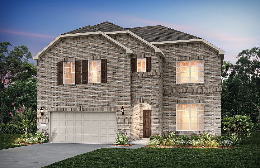 The Sweetwater, a two-story home with 2-car garage, shown with Home Exterior 33 Model representatio