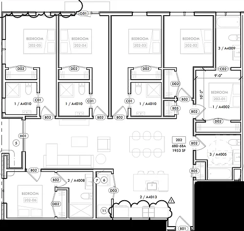 Floor plan Private Bath - 6 Person Suite
