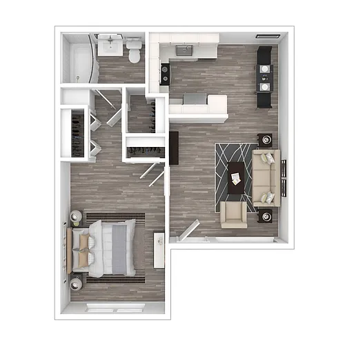 Floor plan 1 Bedroom B
