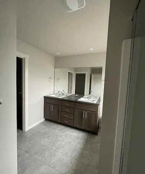 primary bath, with stand in shower and tub