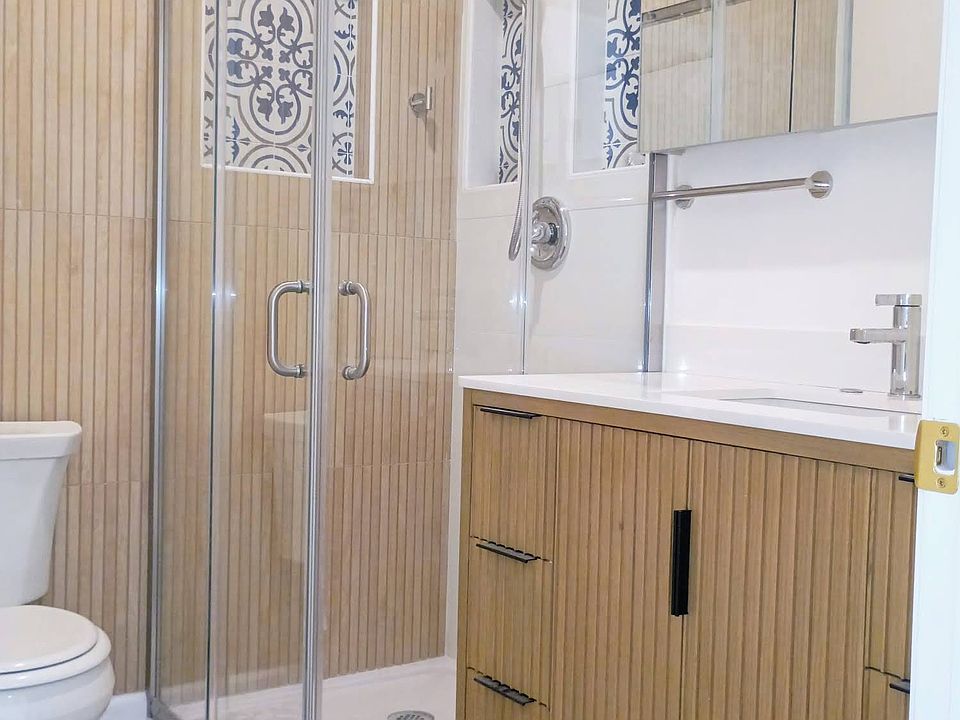 Remodeled bathroom with plenty of storage for all your toiletries!