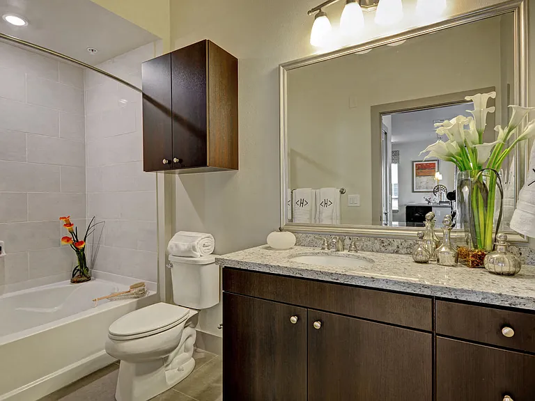 All homes feature large bathrooms with spa-inspired tubs