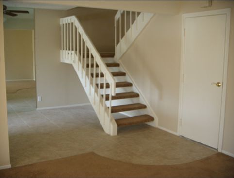 Dining room and stairs to the bedrooms