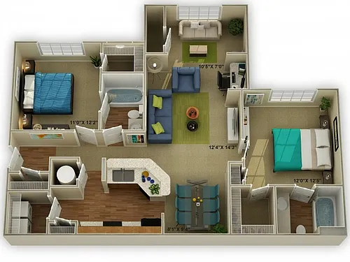 Floor plan The Brookstone with Sunroom