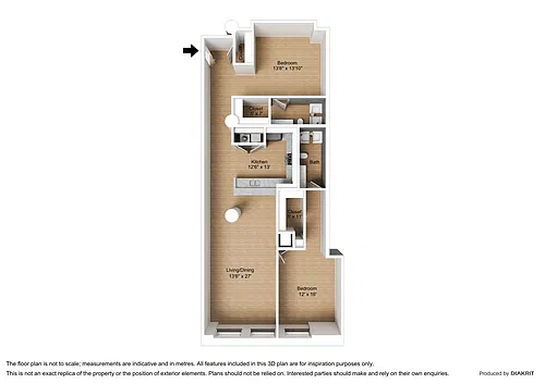 Floor plan Two Bedroom - D