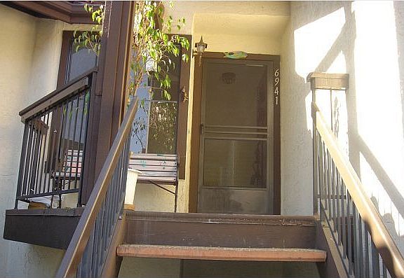 Looking up at Unit Front Door