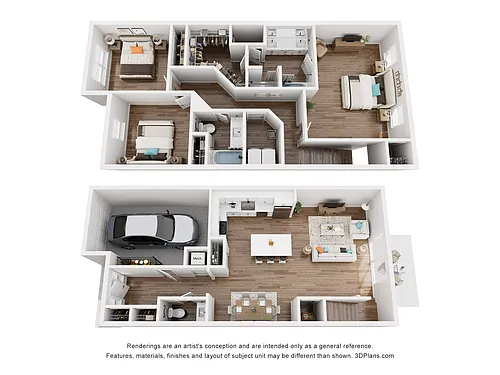 Floor plan 3 Bedroom-2.5 Bathroom
