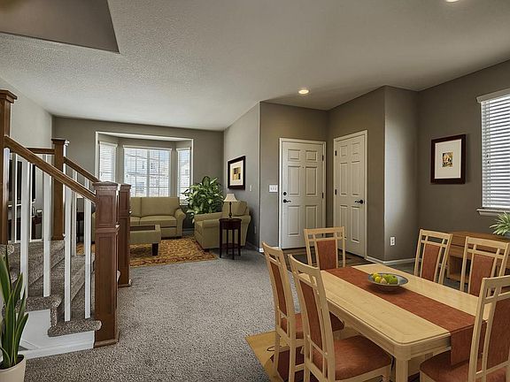Living room and dining area