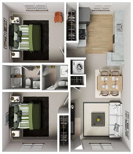 Floor plan Two Bedroom
