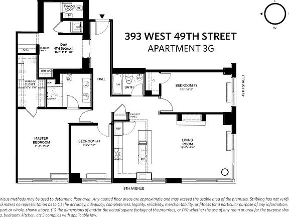 2nd image of 393 W 49th St APT 3G