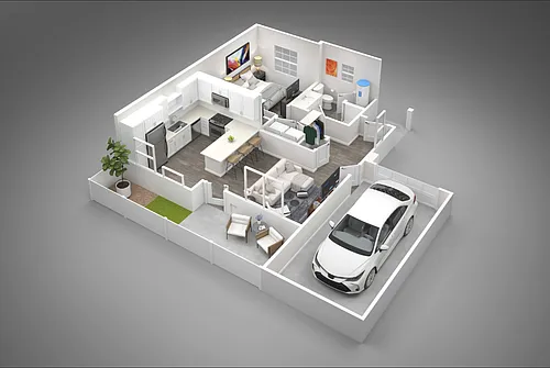 Floor plan 1 Bed/1 Bath
