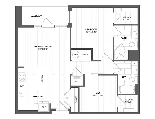 Floor plan 1G+Den