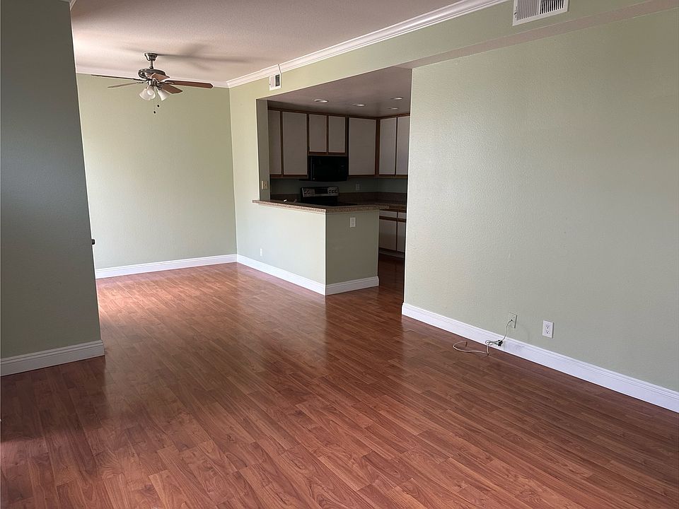 Kitchen, dining room and living room