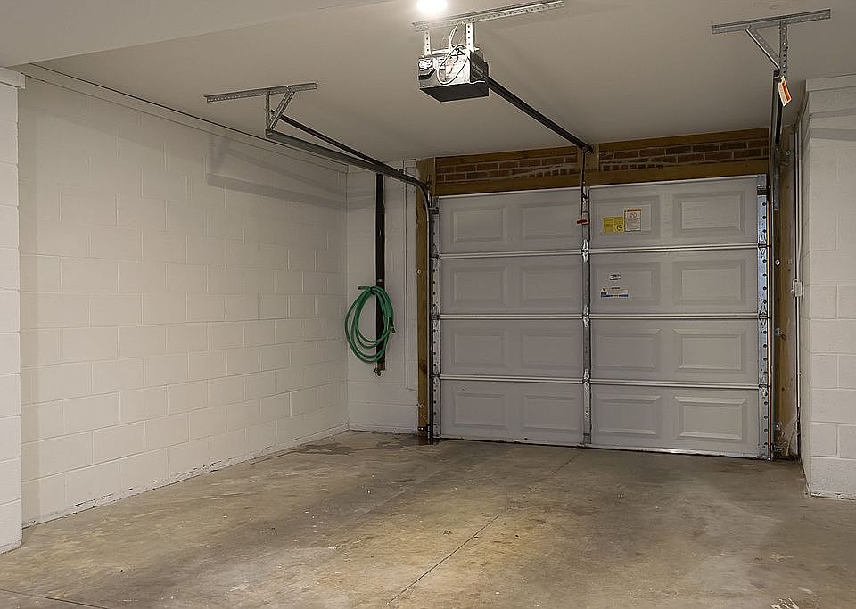 Large garage.