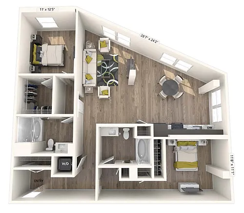 Floor plan B11-Upgrade-1333sf