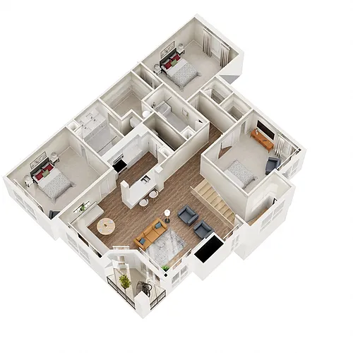 Floor plan Fe - Renovated