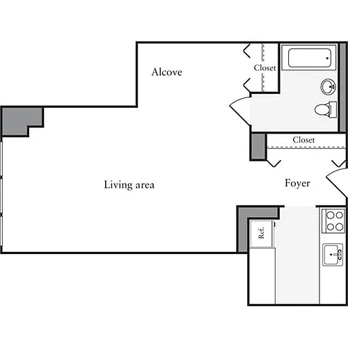 Floor plan Studio B