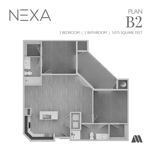 Floor plan 2 Bed/2 Bath