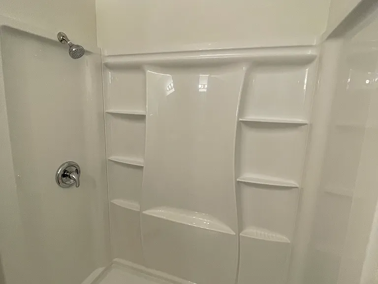 The bathroom was remodeled in December 2025 with a new shower and fixtures.