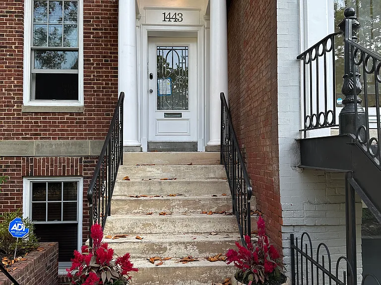 Front entrance up the stairs to the main door.