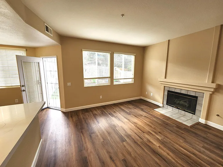Family room with gas fireplace