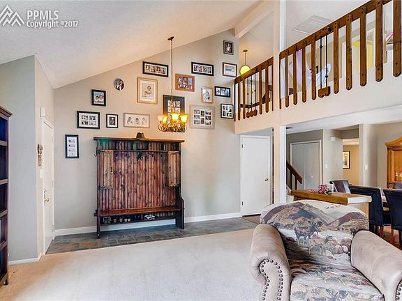 Foyer entry has room for furniture and has a coat closet.