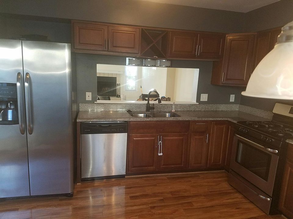 Kitchen with pass through to dinning room. 