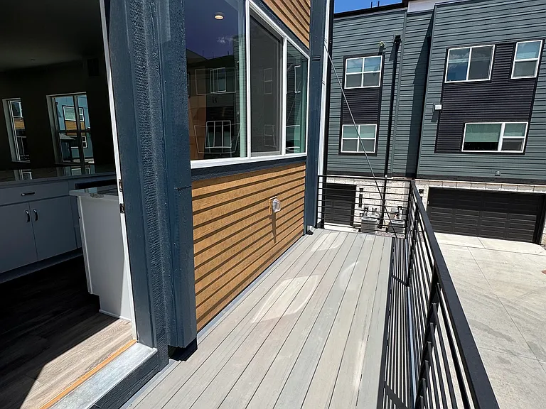 balcony accessible from the kitchen area