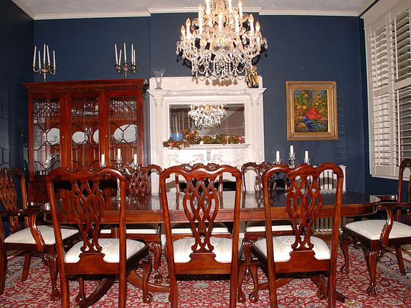 This formal dining room has space for all your family gatherings.