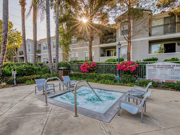 The outdoor spa is just what you need after a long day