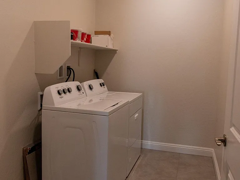 Laundry room off the garage.
